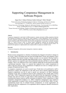 Supporting Competence Management in Software Projects