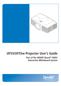 UF55 and UF55w Projector User`s Guide