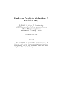 Quadrature Amplitude Modulation : A simulation study
