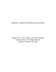 Quadrature Amplitude Modulation using Simulink Project Team