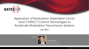 Application of Modulation Dependent Carrier Level