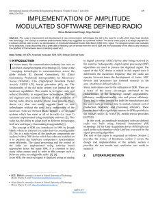 implementation of amplitude modulated software defined radio