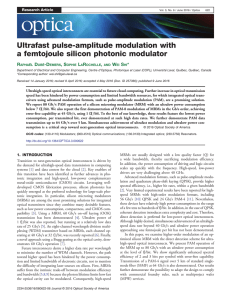 Ultrafast pulse-amplitude modulation with a femtojoule silicon