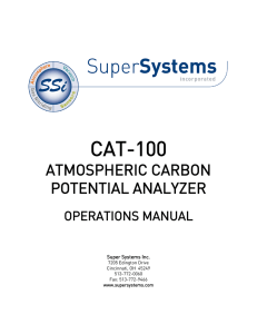 CAT-100 Manual - Super Systems Inc