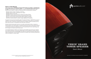 the Verus Grand Tower Manual