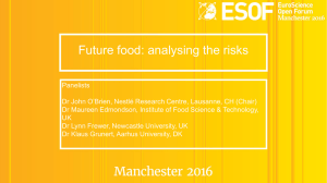 Future food: analysing the risks