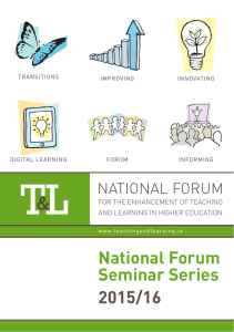 National Forum Seminar Series 2015/16