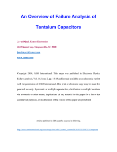 An Overview of Failure Analysis of Tantalum Capacitors