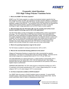 Frequently Asked Questions T521 High Voltage Polymer