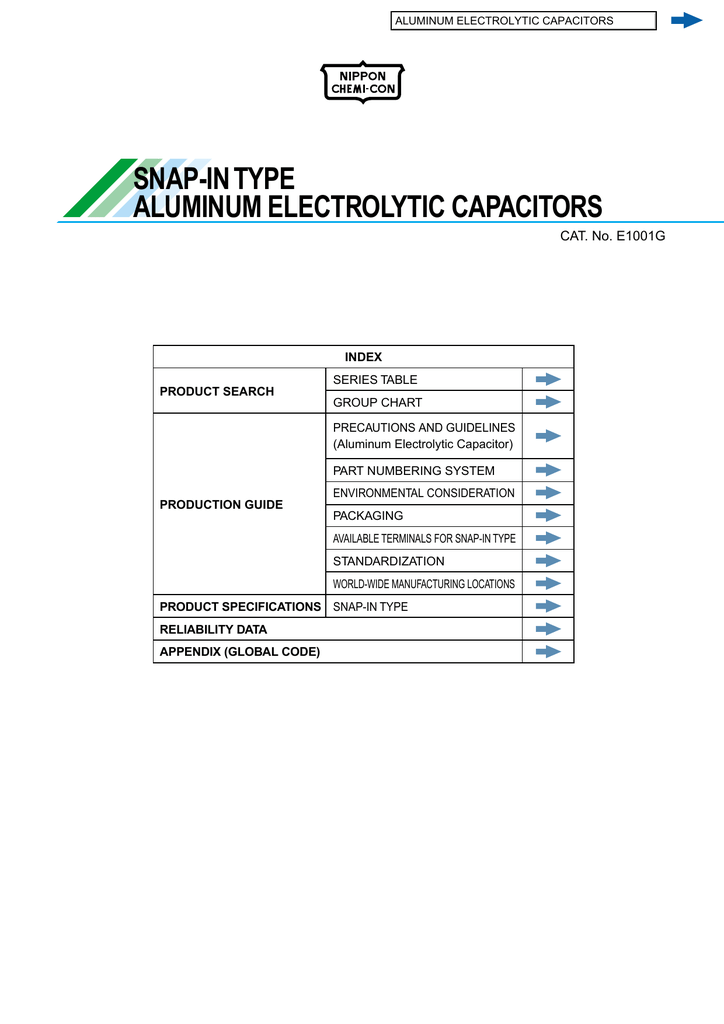 Electrolytic Capacitor Substitution Chart