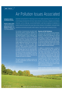Air Pollution Issues Associated with Natural Gas and Oil