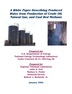 A White Paper Describing Produced Water from Production of Crude