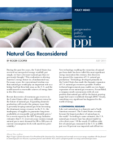 Natural Gas Reconsidered - Progressive Policy Institute