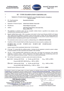 ATEX Certificate - G-LED