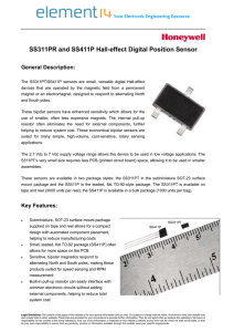 SS311PR and SS411P Hall-effect Digital Position Sensor