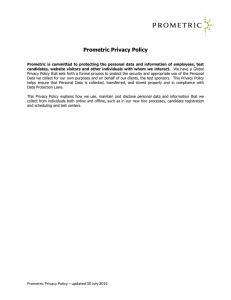 Prometric Privacy Policy