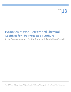 Evaluation of Wool Barriers and Chemical Additives for Fire