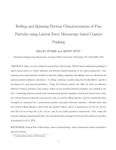 Rolling and Spinning Friction Characterization of Fine Particles