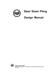 Steel Sheet Piling Design Manual