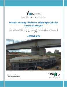 Realistic bending stiffness of diaphragm walls for structural analysis