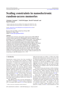 Scaling constraints in nanoelectronic random