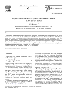 Taylor hardening in five-power-law creep of metals and Class M alloys