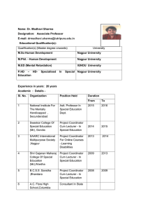Name: Dr. Madhavi Sharma Designation: Associate Professor E