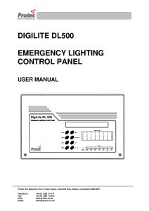 DIGILITE DL500 EMERGENCY LIGHTING CONTROL PANEL