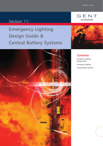 Emergency Lighting Design Guide Contents