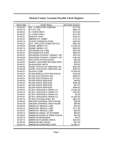 Denton County Accounts Payable Check Register