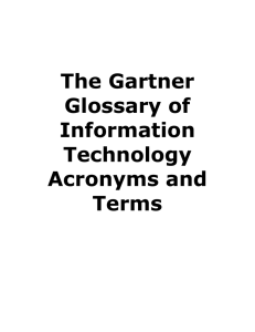 The Gartner Glossary - SUNY Center for Professional Development