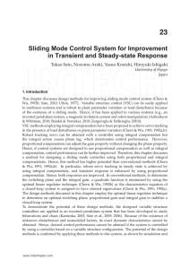 Sliding Mode Control System for Improvement in Transient