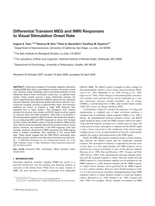 Differential transient MEG and fMRI responses to visual stimulation