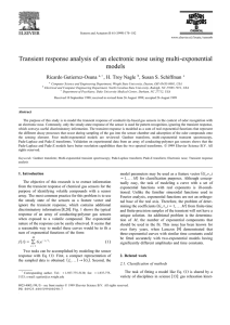 Transient response analysis of an electronic nose using multi