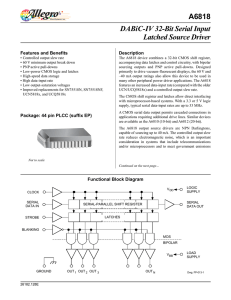DABiC-IV 32-Bit Serial Input Latched Source Driver A6818