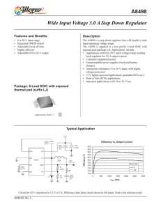 A8498 Wide Input Voltage 3.0 A Step Down Regulator