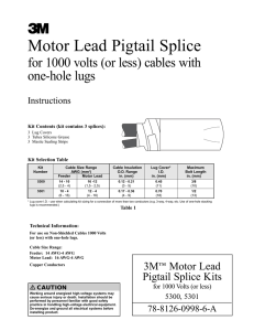 Motor Lead Pigtail Splice