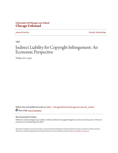 Indirect Liability for Copyright Infringement: An
