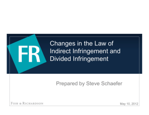 Changes in the Law of Indirect Infringement and Divided Infringement