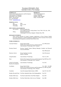 Resume - School of Environment, Resources and