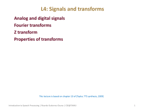 L4: Signals and transforms