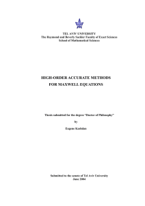 high-order accurate methods for maxwell equations