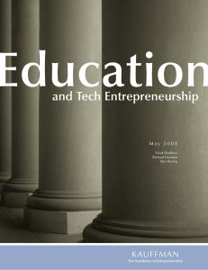 Education and Tech Entrepreneurship 052908