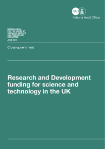 Research and Development funding for science and technology in