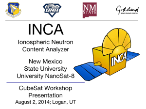 Ionospheric Neutron Content Analyzer New Mexico State University