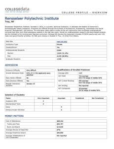 Rensselaer Polytechnic Institute College Profile Print