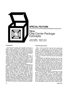 Special Feature New Chip Carrier Package Concepts