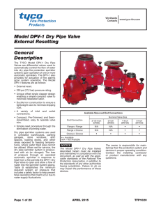 Model DPV-1 Dry Pipe Valve External Resetting General Description