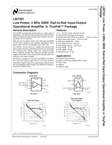 LM7301 Low Power, 4 MHz GBW, Rail-to-Rail - SP