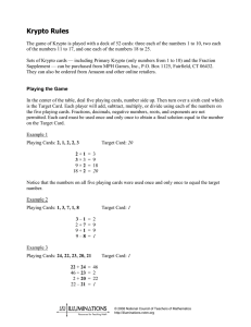 Krypto Rules - Illuminations - National Council of Teachers of